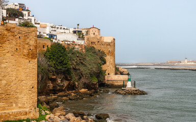 The Ancient Walls of Kasbah of the Udayas in Rabat