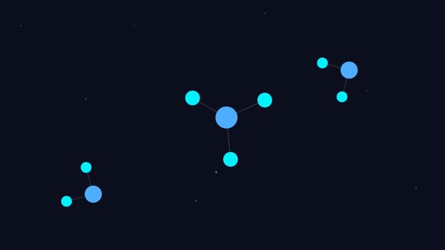 Abstract Molecular Structure Connections Animation