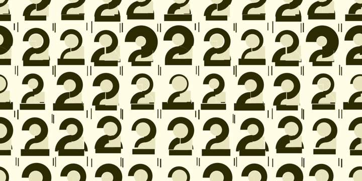 数字の2 幾何学模様の繰り返しパターン