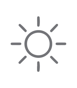 Grey sun icon vector