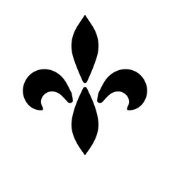 Black Silhouette Fleur de Lis Icon © Caroline Rose