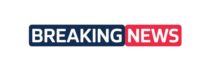 A graphic displaying the words breaking news in bold contrasting colors © sifat