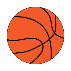 Isolated Orange Basketball Icon © Caroline Rose