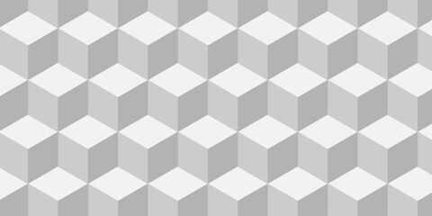 Abstract square gradient white and gray isometric diamond cubic square shape structure texture. cube geometric wall and floor. vector diamond hexagon triangle wallpaper background.
