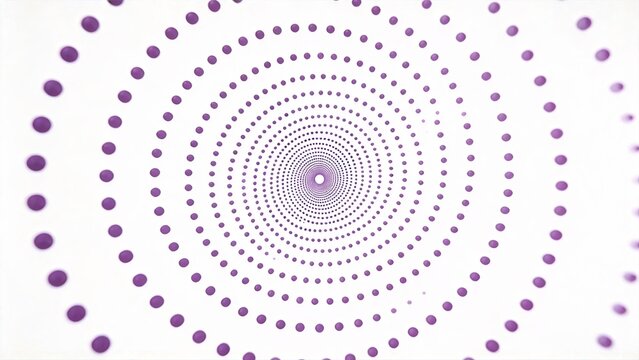 Abstract purple dot tunnel hypnotic spiral pattern optical illusion 3D geometric background futuristic design motion blur depth of field modern art digital wallpaper creative