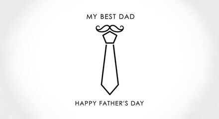 A simple yet heartfelt father's day card illustration