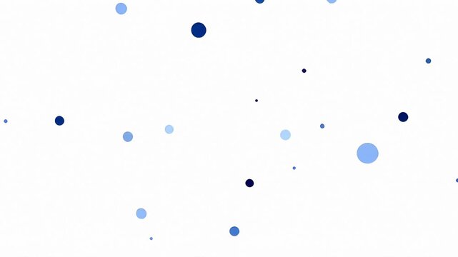 Blue Circles Expanding and Dispersing on White Background, Abstract Motion Graphic