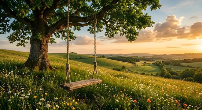 sunset in the field