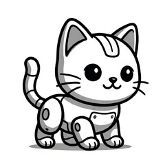 Fototapeta premium A cute robotic cat ready for fun!
