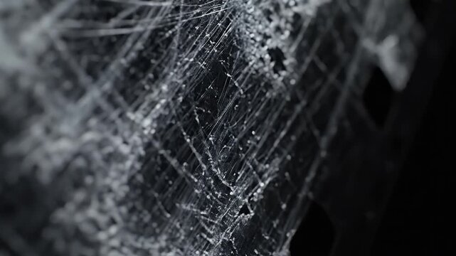 High-resolution image of dark surface with intricate white scratches and lines creating a textured abstract pattern for backgrounds.