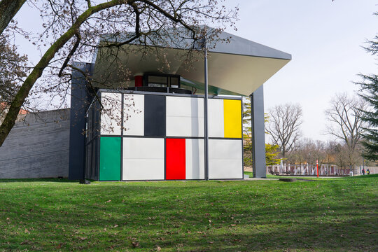 Facade of Le Corbusier pavilion at Z&uuml;rihorn at Swiss city of Z&uuml;rich on a sunny winter afternoon. Photo taken March 9th, 2026, Zurich, Switzerland.