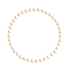Obraz premium Pearl circle round frame, transparent, isolated