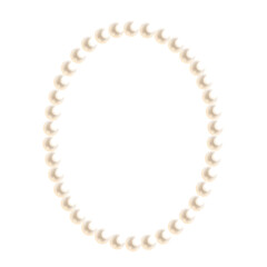 Obraz premium Pearl oval frame, transparent, isolated