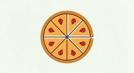 Delicious Pepperoni Pizza Slices Isolated.