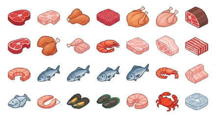 Assorted Meat and Seafood Products. © IPAN