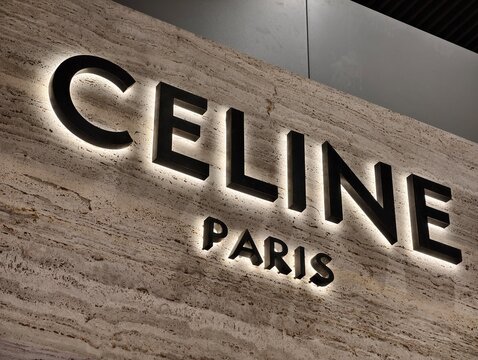 Paris,France-Oct.6th 2025: CELINE company brand logo 