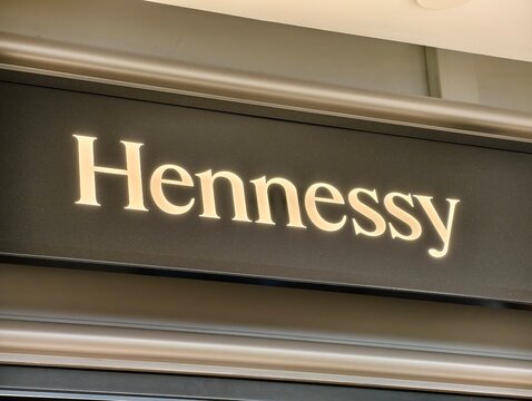 Paris,France-Oct.6th 2025: Hennessy company brand logo