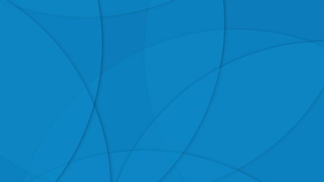 Motion design tech corporate background with abstract blue circles. Seamless loop