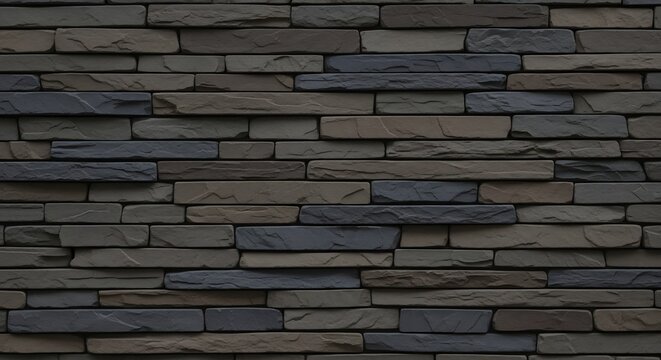 Textured Stacked Stone Wall Pattern Background.