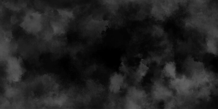 Abstract ash cloud and smoke texture in dark background. White Black fog effect transparent smoke isolated dark dramatic sky with black stormy clouds. Grunge creative and decorative fractal smoke art