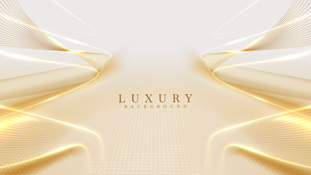 Cream stage background with golden light and glittering star effects.