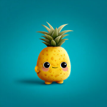 Cute vector mascote macdoal art illustration pineapple