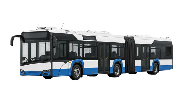 Modern articulated city electric bus