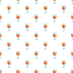 Obraz premium Layered colorful cocktails repeating on a white background, creating an attractive beverage design