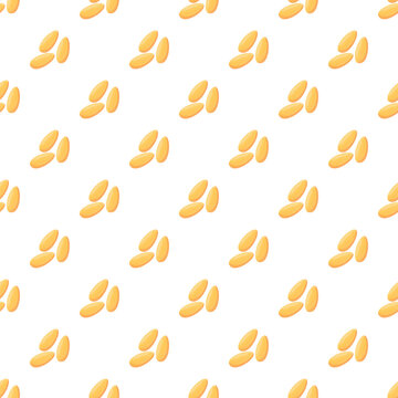 Pine nut seeds creating a repeating pattern for food and natural concepts