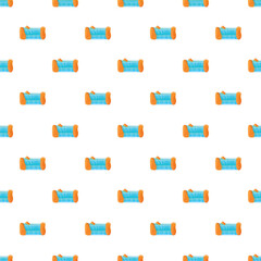 Fototapeta premium Repeating pattern of inflatable air mattresses in blue and orange