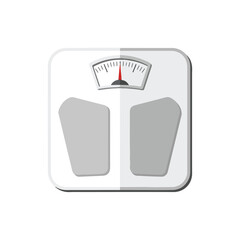 Flat Style Bathroom Weighing Scale Icon