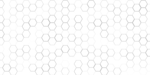 Hexagon grid pattern on transparent background. geometric flat honeycomb textures, seamless hexagonal mesh backgrounds, digital technology , and futuristic layouts © sub