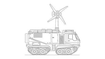 Energy Transport Vehicle: A detailed illustration of a robust energy transport vehicle, showcasing its design and functionality, potentially for renewable energy applications.
