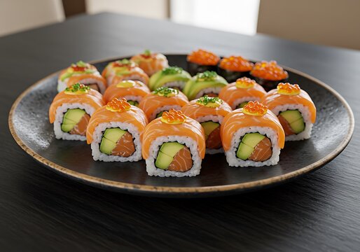 Salmon Sushi Platter: A Culinary Delight