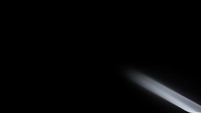 Diagonal sliding light beam overlay with slow motion and gentle dimming