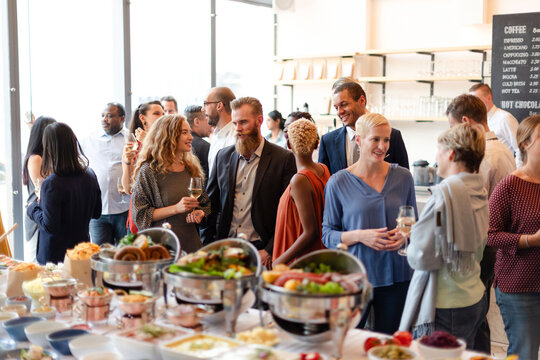 Casual networking event gathering