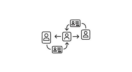 Fototapeta premium Network of People and Information Exchange.