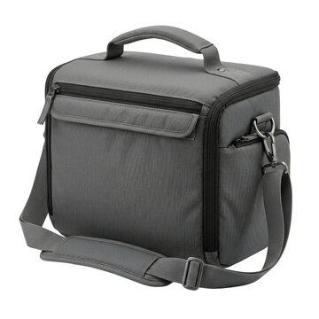 Professional padded grey canvas camera shoulder bag
