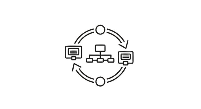 Network Diagram Showing Computer Connectivity and Data Flow.