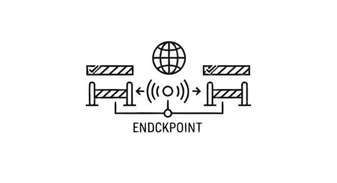 Network Endpoint Security and Connectivity Diagram.