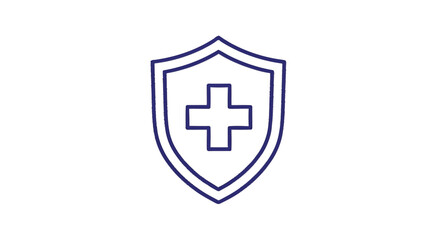 Obraz premium Medical Shield Icon Representing Health Protection and Safety.