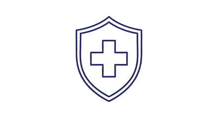 Obraz premium Medical Shield Icon Representing Health Protection and Safety.
