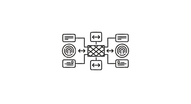 Network diagram illustrating data flow and connections between systems.
