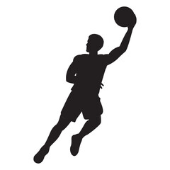 Basketball Player Silhouette Dunk © Mugu Design