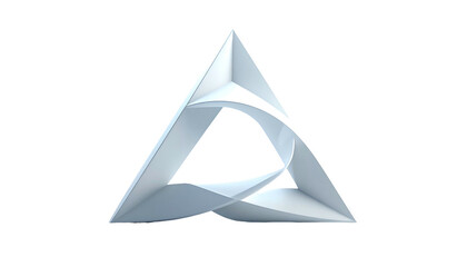 Fototapeta premium A modern, geometric design of a silver-white letter 