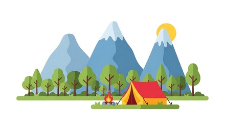 Camping in the mountains