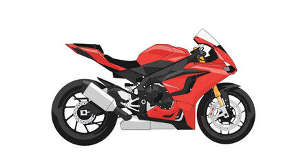 Obraz premium Red Sports Motorcycle Bike.