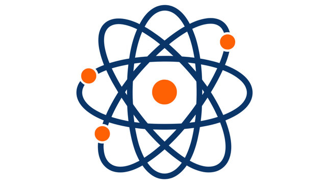 Atomic Structure and Nuclear Physics Science Vector Icon