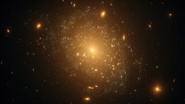 A single bright point of light against deep black space, surrounded by complex gravitational lensing effects.