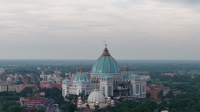 Aerial View of ISKCON Temple Mayapur in West Bengal India